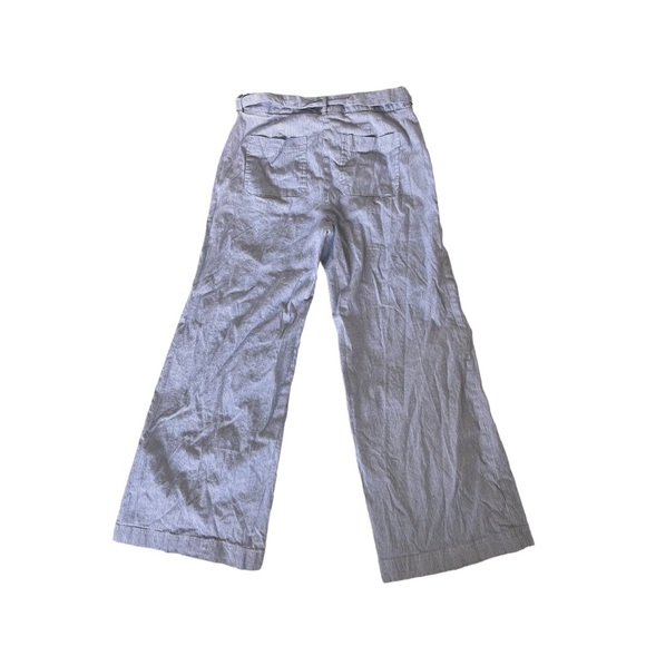 Banana Republic Wide Flare Cotton and Linen Striped Pant - Picture 5 of 6